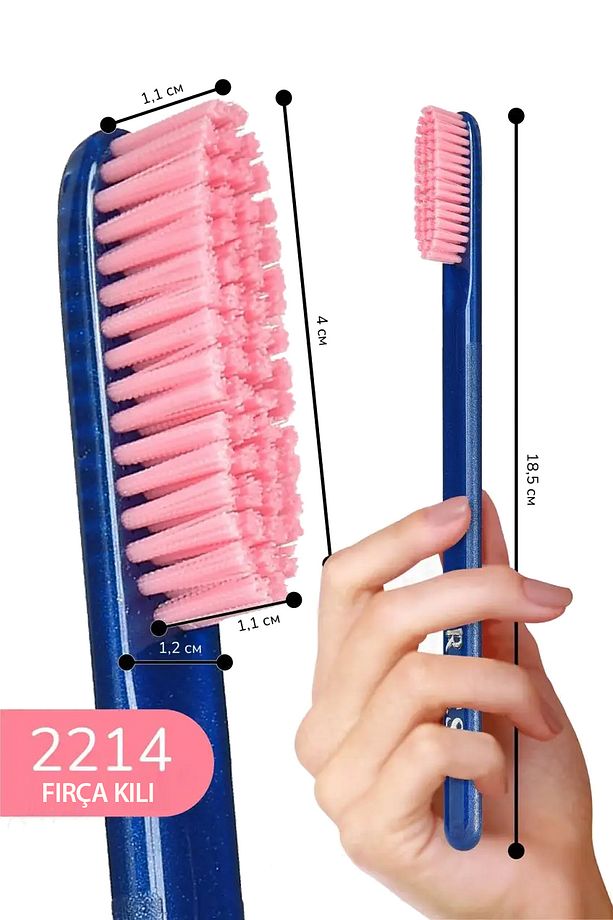 R.O.C.S. XL CLEAN – EKSTRA TEMİZLİK İÇİN DİŞ FIRÇASI - 2'Lİ SET MOR-LACİVERT SAP - 4