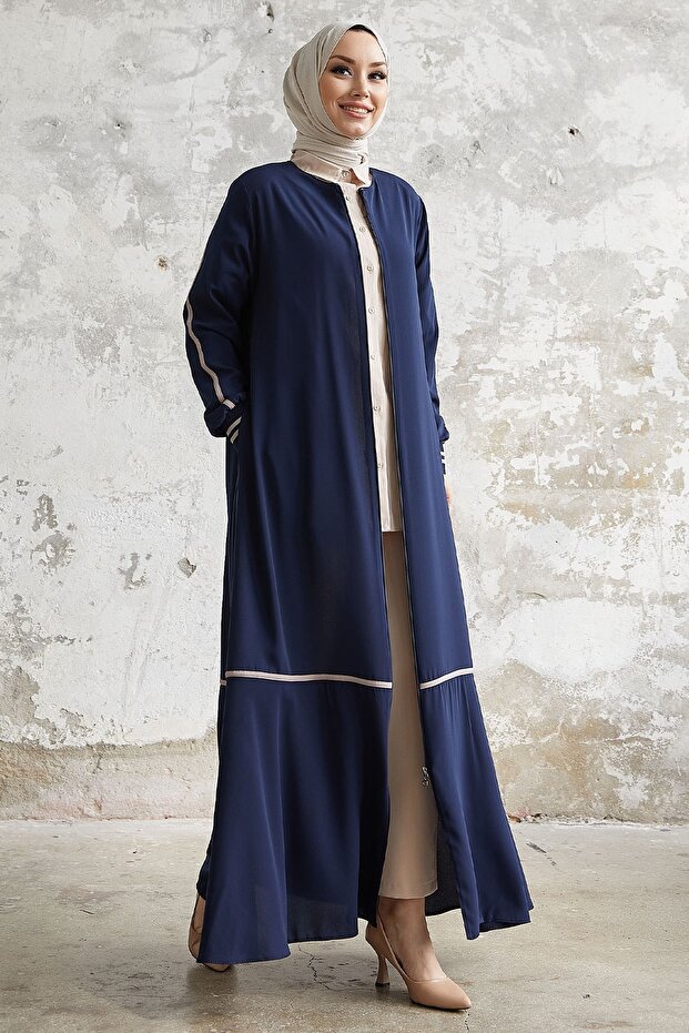 هازل شريط نمط مضلع Ferace - أزرق داكن - 4