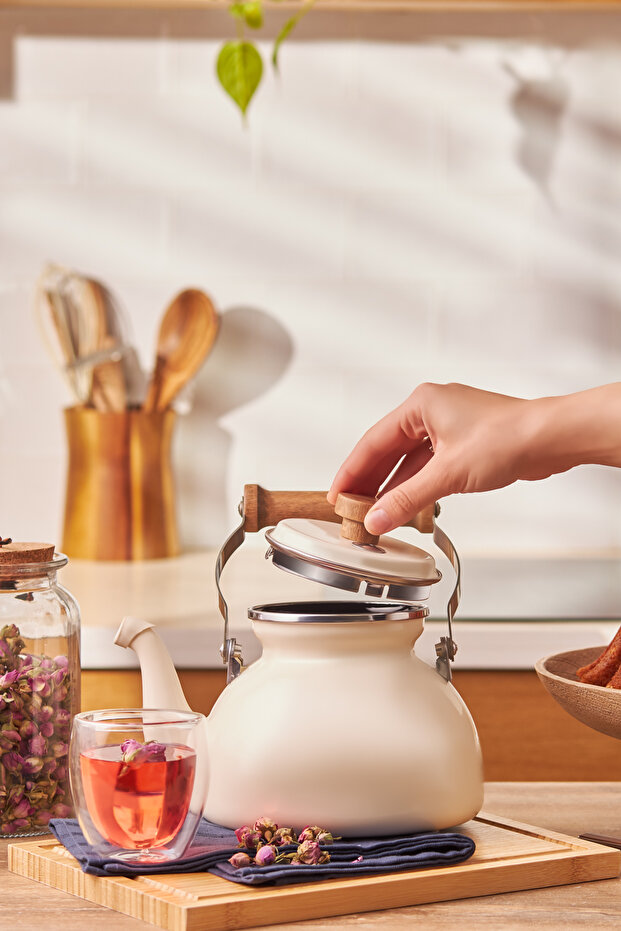 Royal Emaye Demlik Krem - 3