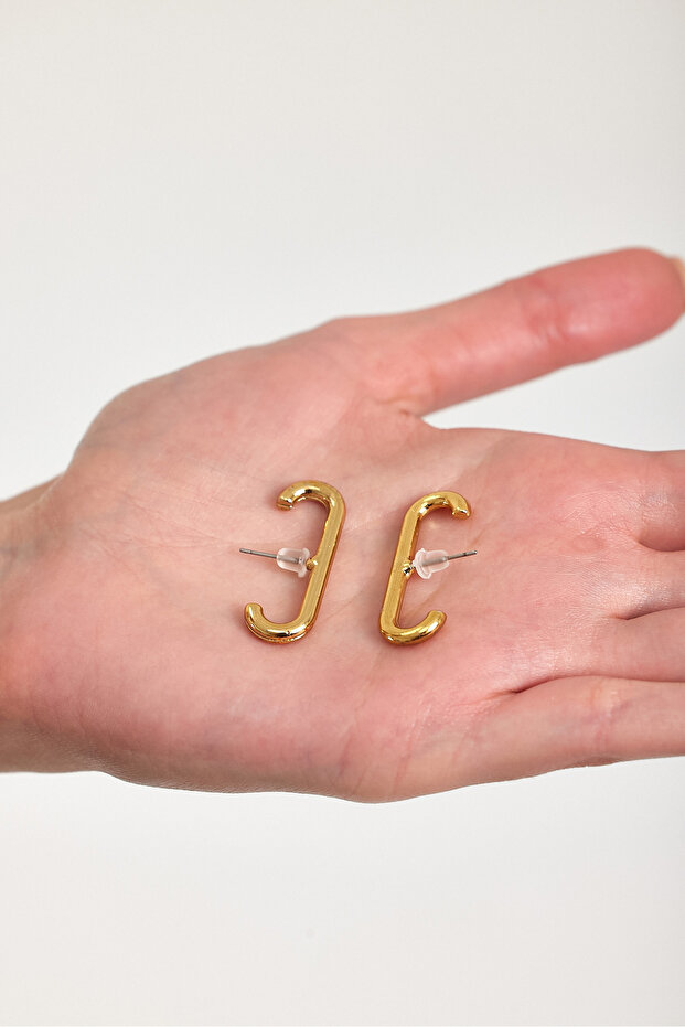 Gold Cuff 2'li Küpe - 4