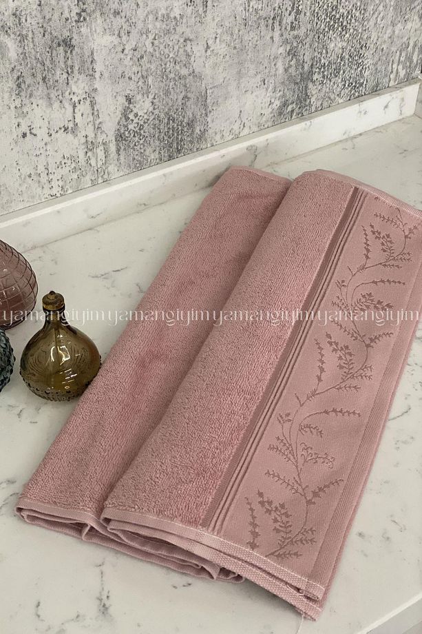 Ditsy El-Yüz Havlusu 6 Adet-Pembe-Krem - 4
