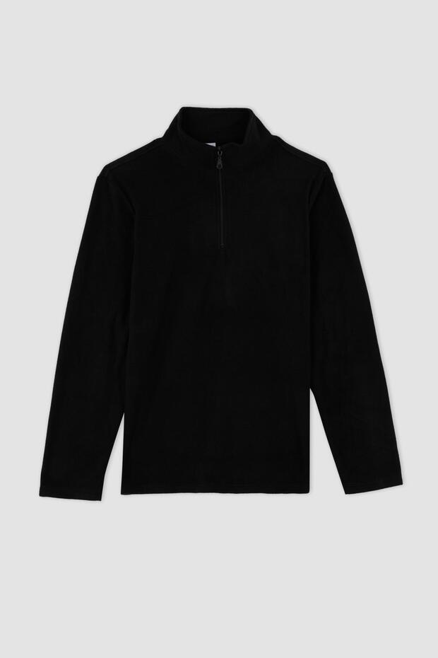 Regular Fit Dik Yaka Polar Sweatshirt - 6