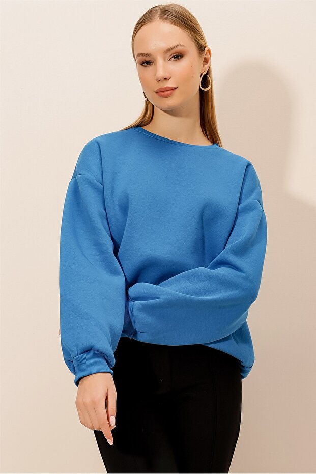 ثلاثة خيوط طاقم الرقبة SWEAT - 4