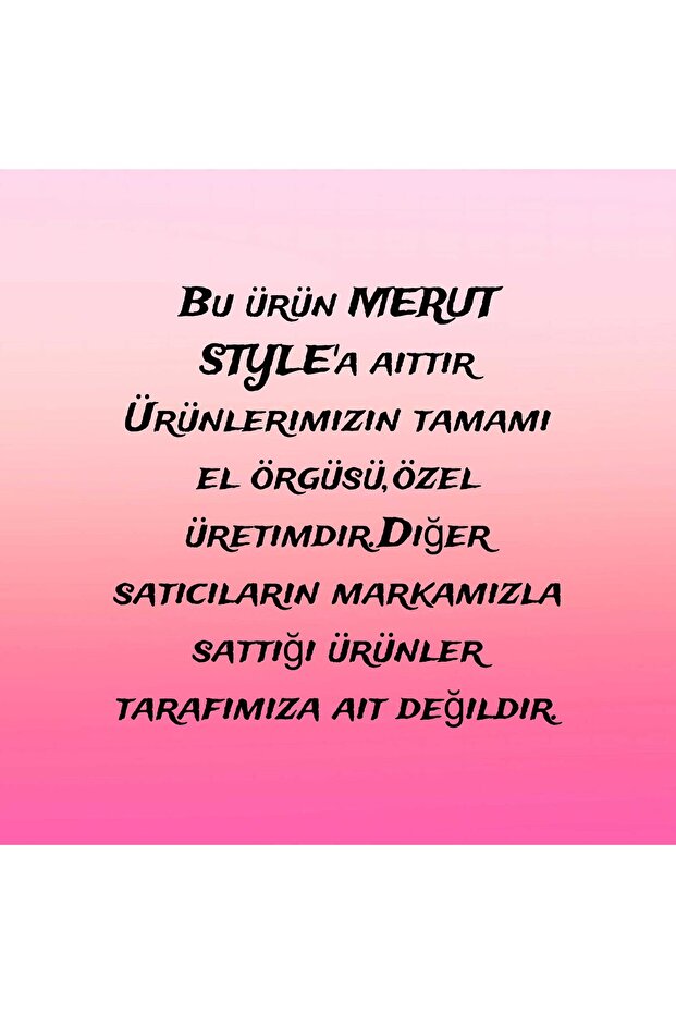 Ev Botu Panduf Kadife Ip Siyah El Örgüsü - 8