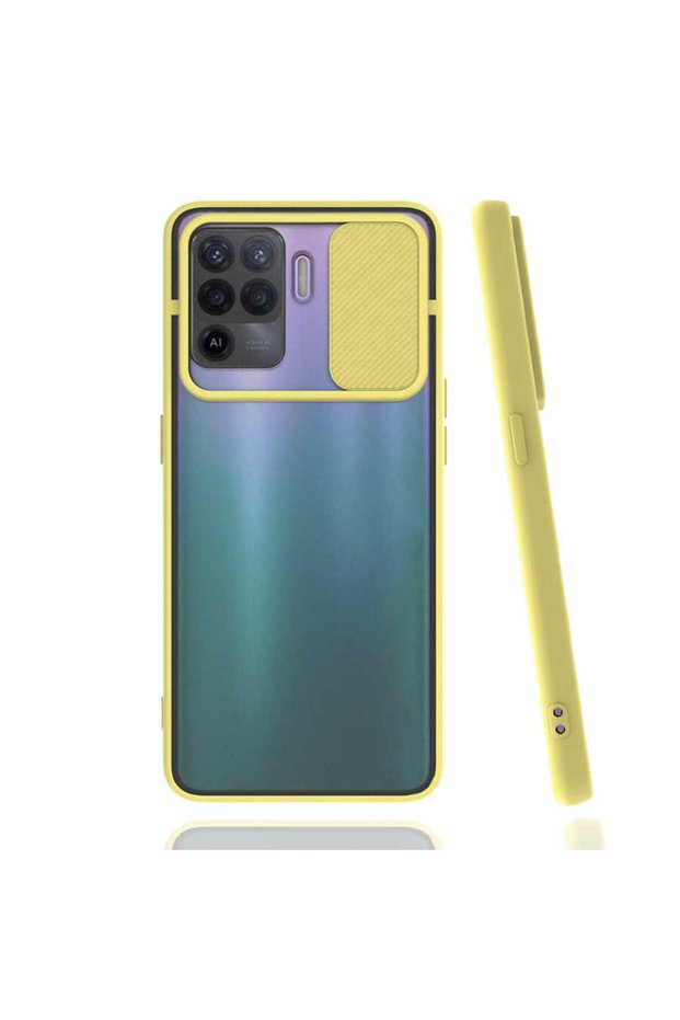 Oppo Reno 5 Lite Compatible Case with Camera Cover Lens Protection Matte