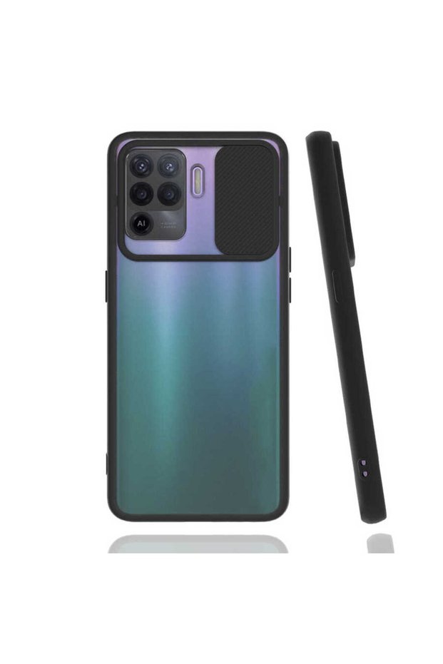 Oppo Reno 5 Lite Compatible Case with Camera Cover Lens Protection Matte