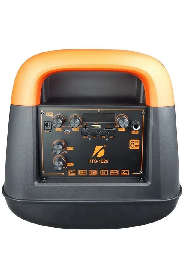 Party Box Bluetooth Hoparlör Büyük Boy Taşınabilir Şarjlı Kablosuz Hoparlör + Karaoke Mikrofon - 4