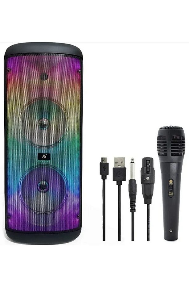Party Box Bluetooth Hoparlör Büyük Boy Taşınabilir Şarjlı Kablosuz Hoparlör + Karaoke Mikrofon - 8