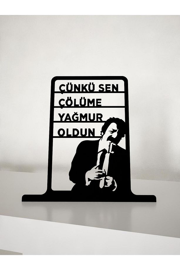 Müslüm Baba Metal Masa Süsü - Biblo - Siyah - 1