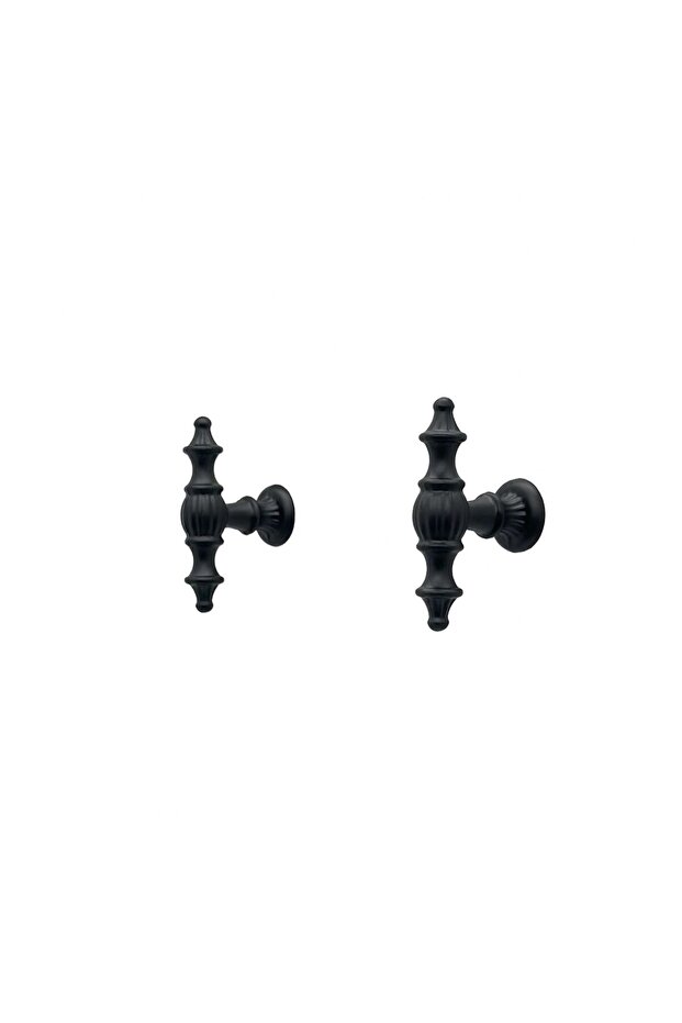 Şehzade Matte Black Furniture Cabinet Kitchen Drawer Handle Button 2 Pieces