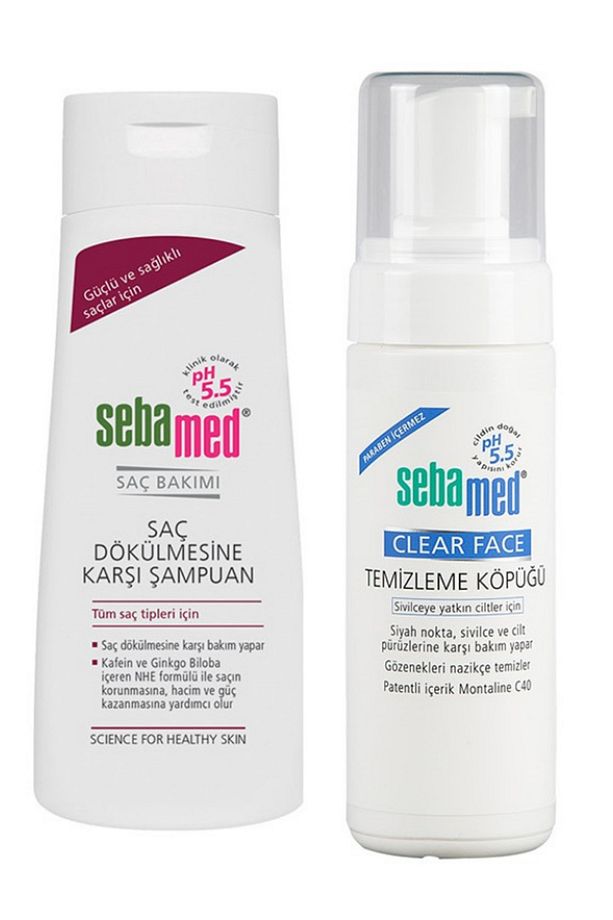 Saç Dökülmesine Karşı Şampuan 400 ml- Sebamed Clear Face Yüz Temizleme Köpüğü 150ml - 1
