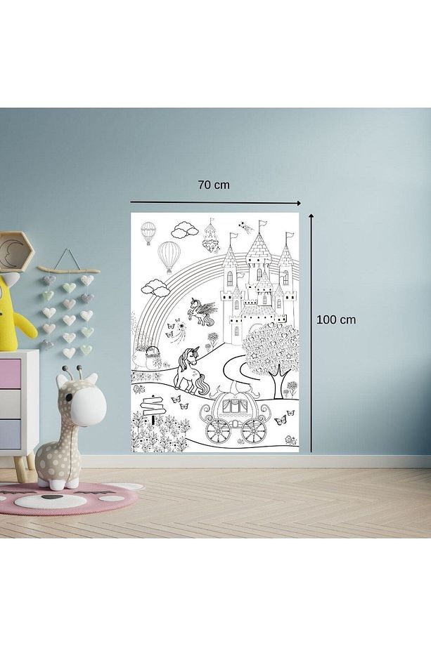 Sihirli Dünya Dev Boyama 70x100 Cm - My Little Pony Unicorn Dev Boyama Etkinlik Ve Aktivite Kağıdı - 2