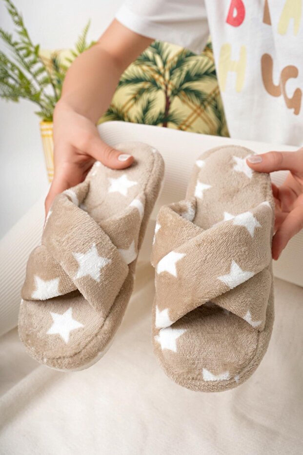 Modafrato SHINE Star Cross női beltéri papucs téli papucs csendes talp - 1