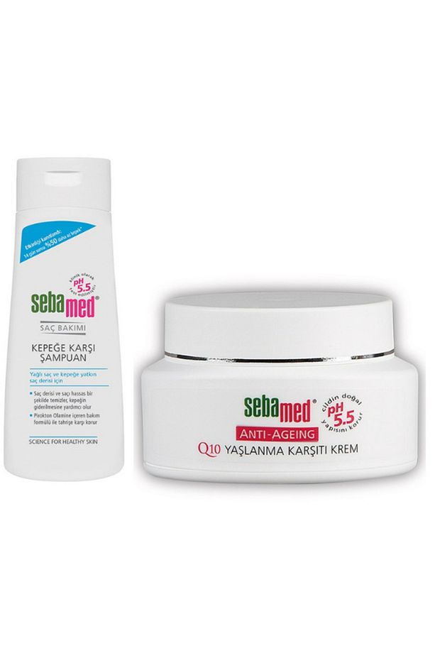 Kepek Karşıtı Şampuan 400 ml - Sebamed Q10 Yaşlanma Karşıtı Krem 50 ml - 1
