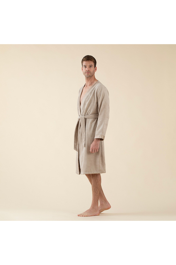 Floss Unisex Bornoz Bej - 3