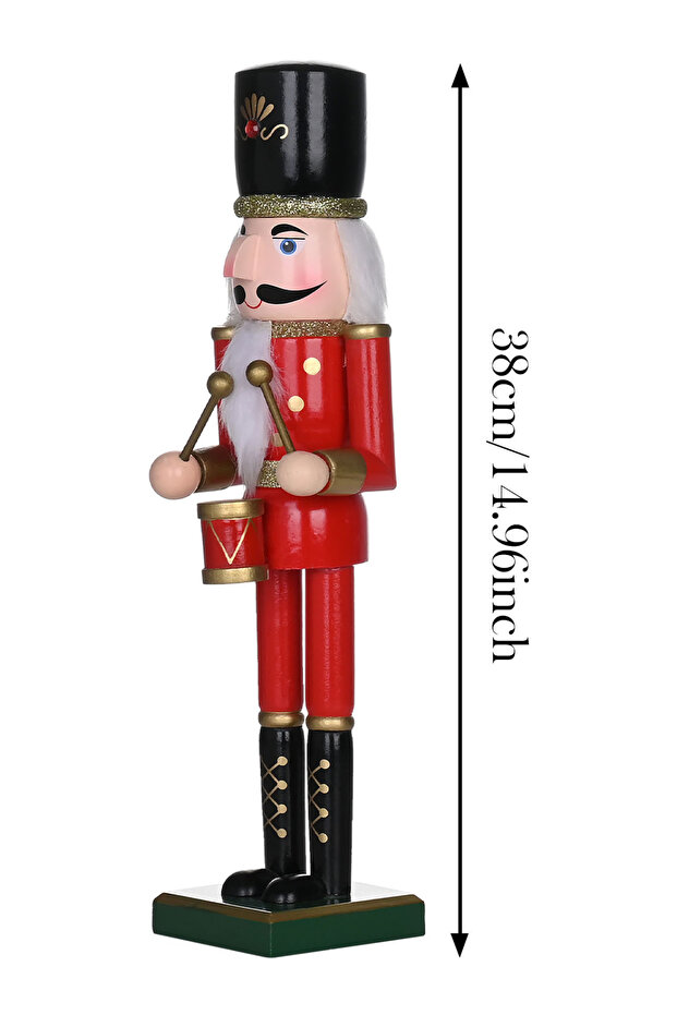New Year Yılbaşı Nutcracker With Drums 36 Cm