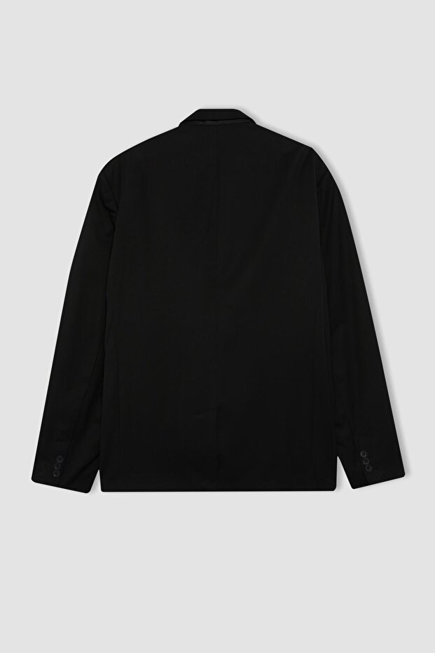 Comfortable Fit - Buttoned Lined Basic Blazer Jacket B0060Ax23Wn - 3