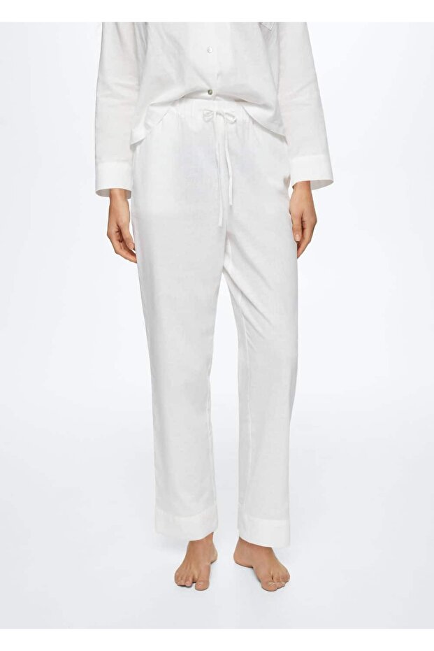 Keten Pijama Pantolon - 1
