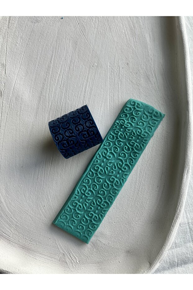 Baroque Patterned 3 Polymer Clay Texture Roller / Ceramic Clay Pattern Roller - 2