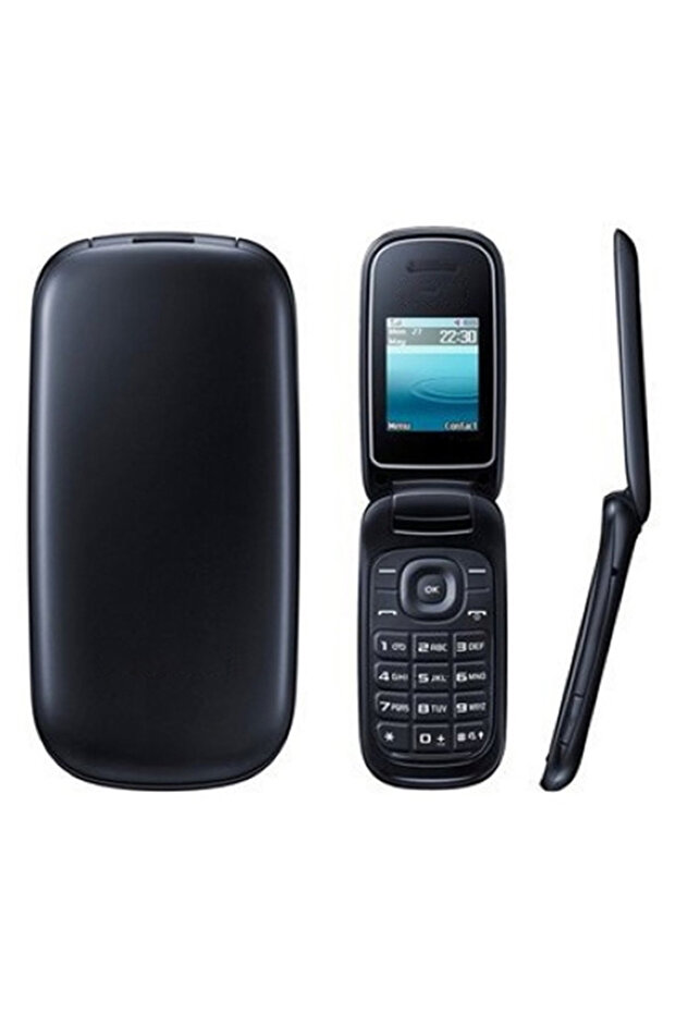 GT-E1270 Kapaklı Cep Telefonu Siyah - 1