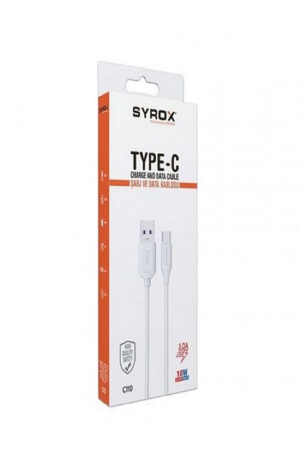 C110 3.0A 18W Type-C Hızlı Şarj ve Data Kablosu - 1
