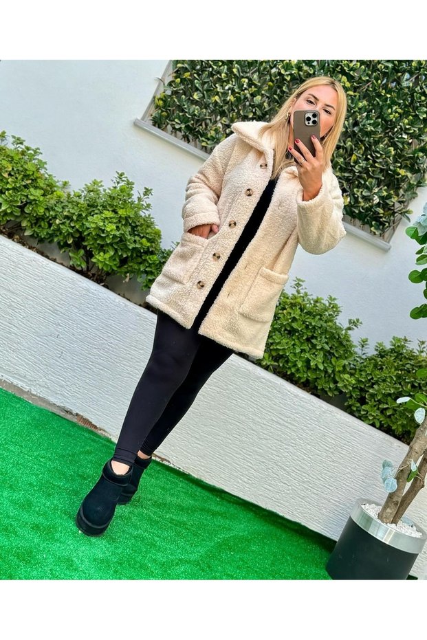 WELSOFT SOFT FLEECE CARDIGAN BUTTONED DAILY
