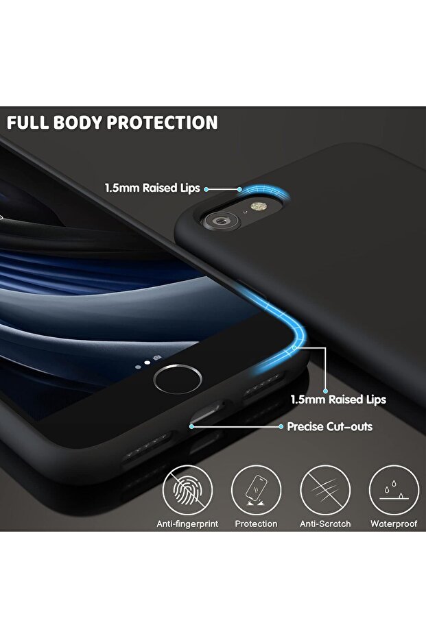 حافظة إطلاق سوداء متوافقة مع هاتف iPhone 6 و6s - 3