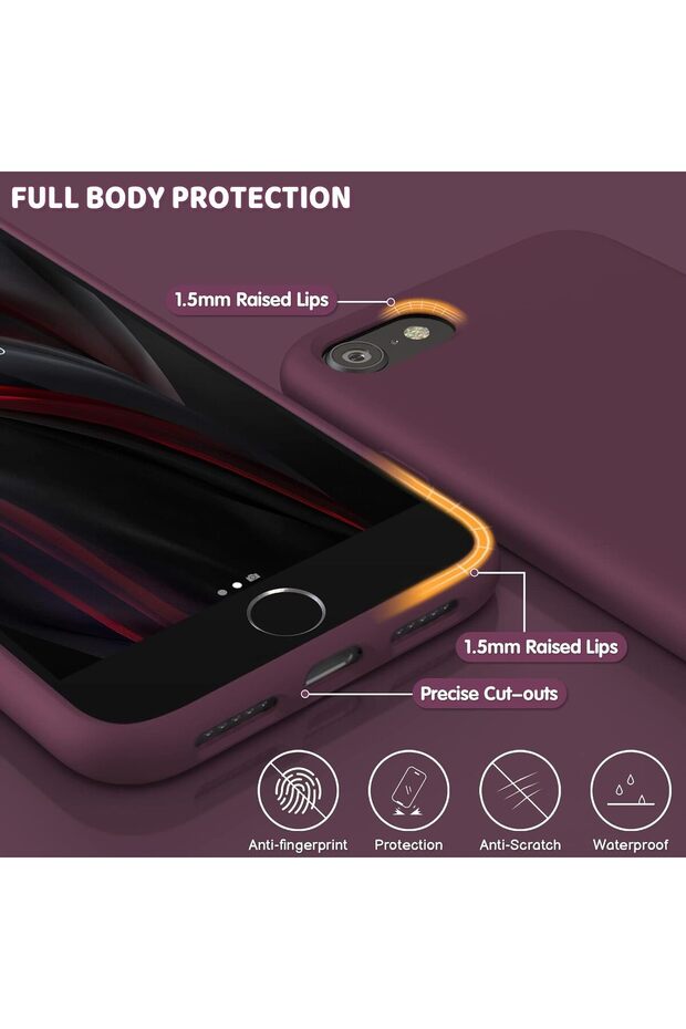 حافظة إطلاق باللون الأحمر الداكن متوافقة مع هاتف iPhone 6 و6s - 3