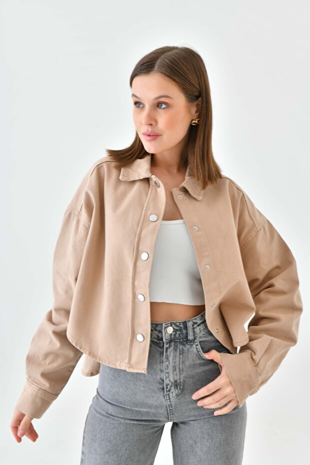 Oversize Denim Ceket - 1