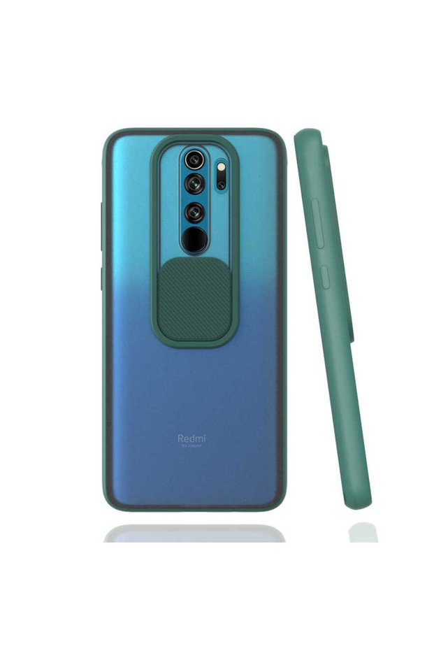 حافظة متوافقة مع هاتف Xiaomi Redmi Note 8 Pro مع غطاء كاميرا وحماية عدسة غير لامعة