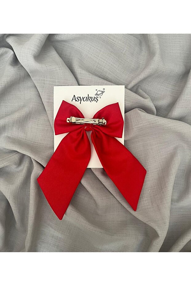 مشبك أوتوماتيكي بفيونكة حمراء - 3