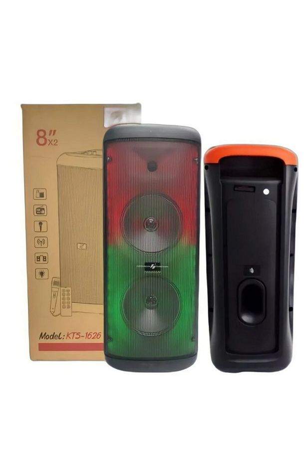 Party Box Bluetooth Hoparlör Büyük Boy Taşınabilir Şarjlı Kablosuz Hoparlör + Karaoke Mikrofon - 5