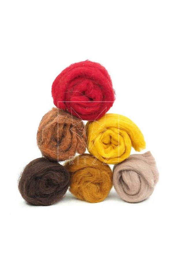 Mini Yün Keçe Seti / 6 Renk / M01 (34 Gram) - 1