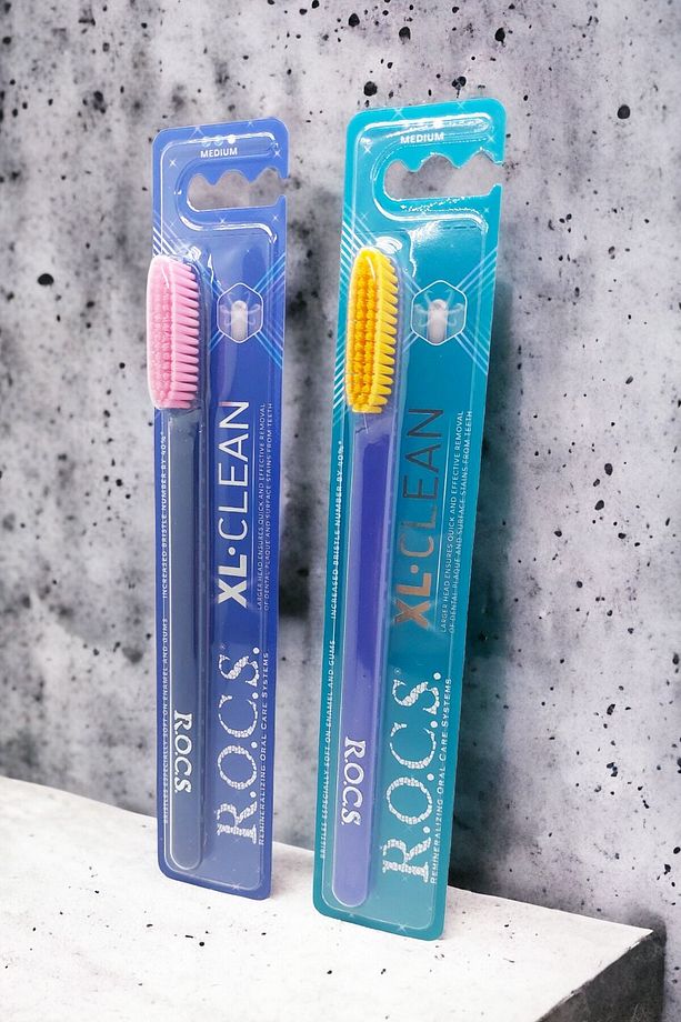 R.O.C.S. XL CLEAN – EKSTRA TEMİZLİK İÇİN DİŞ FIRÇASI - 2'Lİ SET MOR-LACİVERT SAP - 5