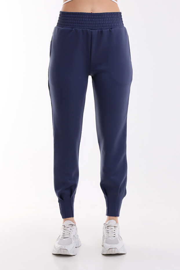 SCUBA DIVER HIGH WAIST TRACKSUIT BOTTOM PLEATED / EVERYDAY TRACKSUIT PANTS