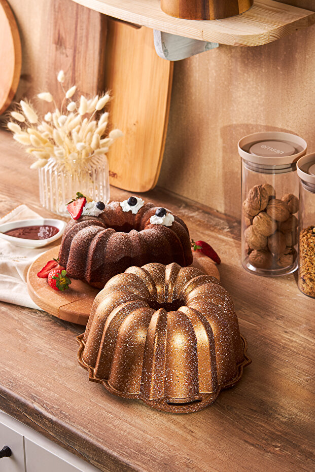 50. Year Cake Patterned Gold - 1