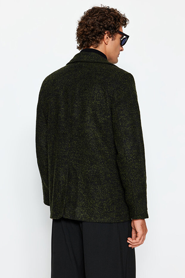 Winter Khaki Stamp Coat - Regular Fit, Double Breasted Design TMNAW21KB0027 - 6