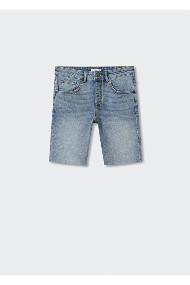 Dikişşsiz Denim Şort - 2