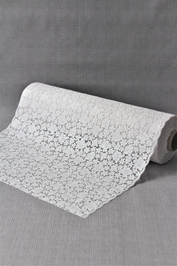 PVC Lace Non-Slip Shelf Cabinet And Drawer Cover Lace-18rose
