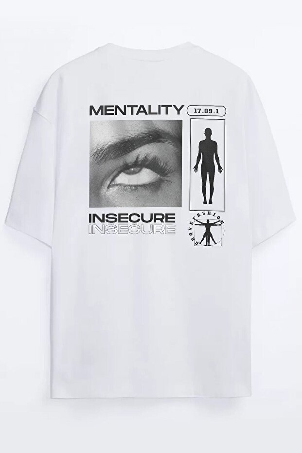 Mentality Unsafe Aesthetic Front And Back Printed Unisex Oversize T-shirt
