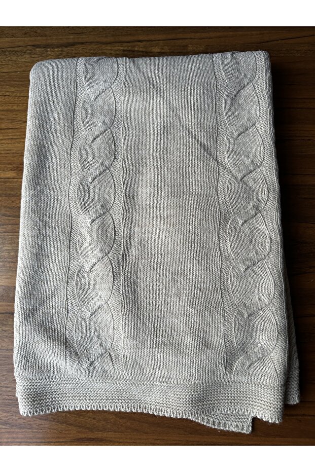 Hair Knitted Lamb Welsoft Lined Knitwear Blanket