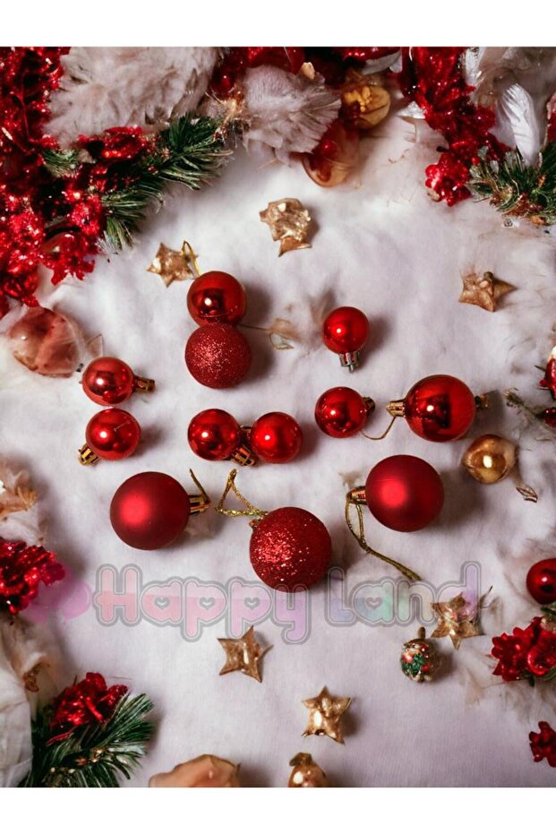 Christmas Tree Ornament 12pcs Red Christmas Ball Set 6pcs 4cm 6pcs 3cm Christmas Ball