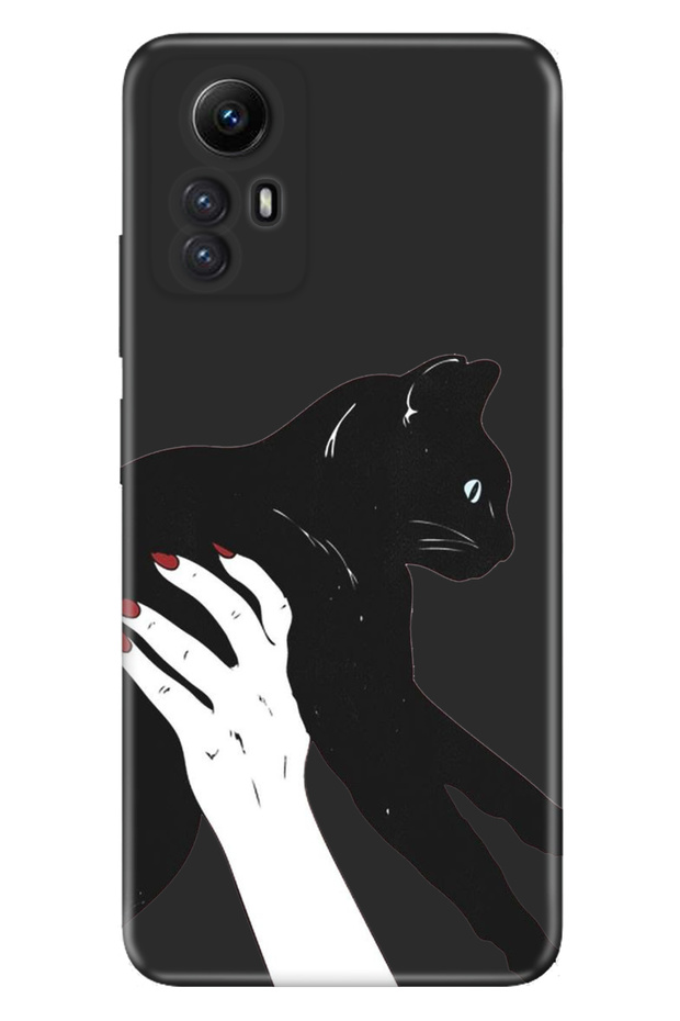 Xiaomi Redmi Note 12S Compatible Case Silicone Patterned Illustrated Cover Art Cat