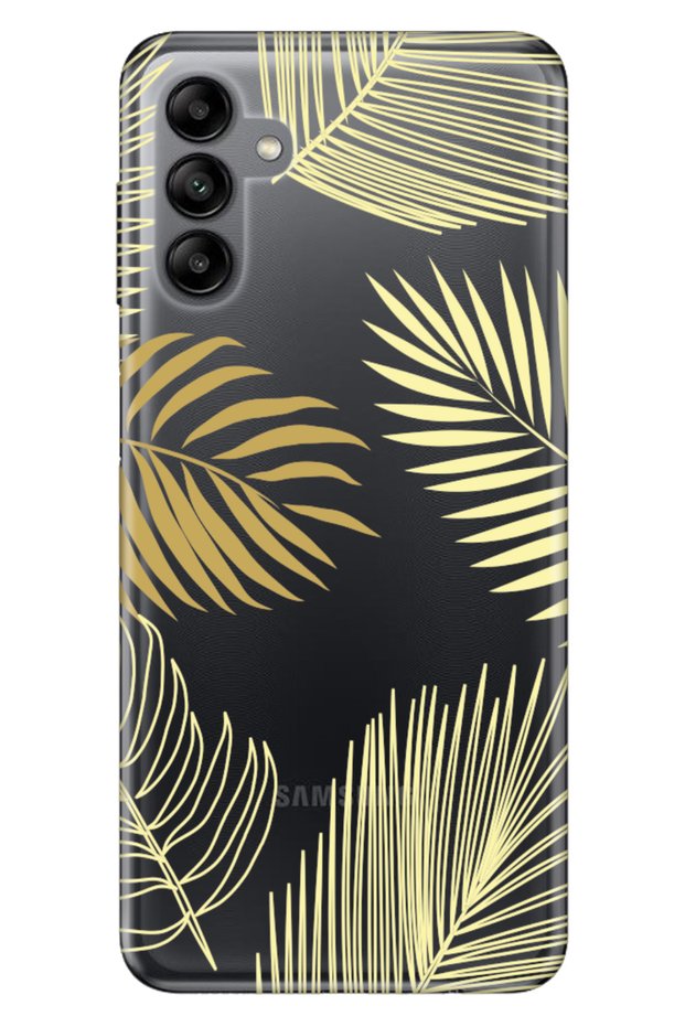 Samsung Galaxy A04S Compatible Case Silicone Patterned Illustrated Cover Zeus Leaf