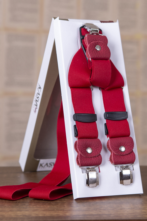 Original Leather Clip Patterned Trouser Strap