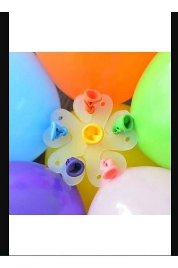 Papatya Temalı Doğum Günü Seti Çiçek Yapma Aparatı 6 Adet- 40 Adet Yedekli Balon Set - 4