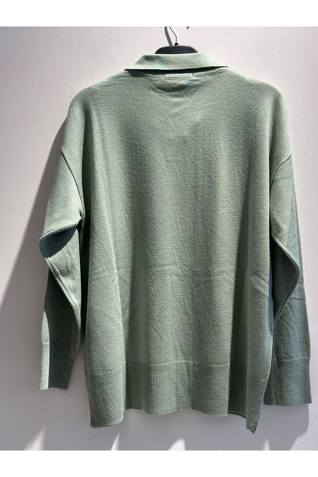 Yakalı Triko Bluz - 2