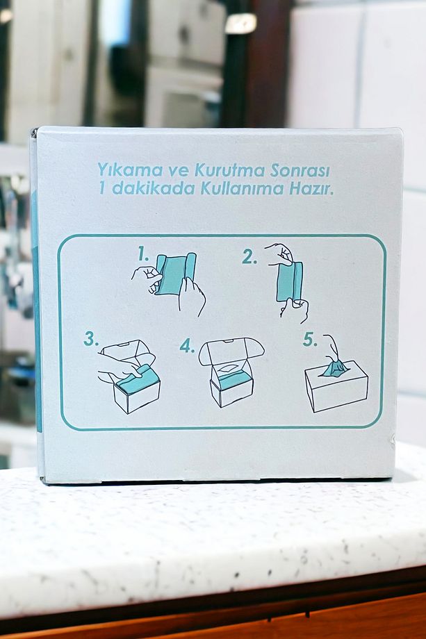 12'li Havlu Bez Tekrar Kullanılabilir %100 Pamuk - 8