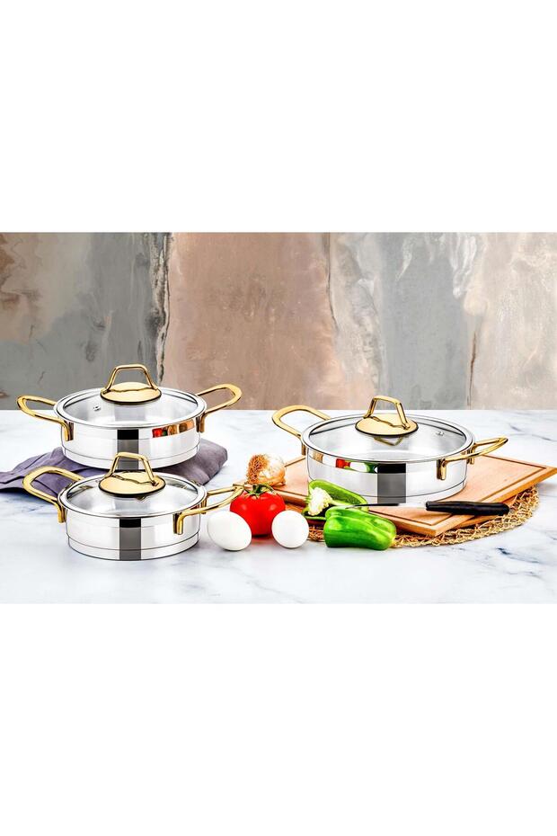 Luna 6 Parça Omlet Set Gold - 1