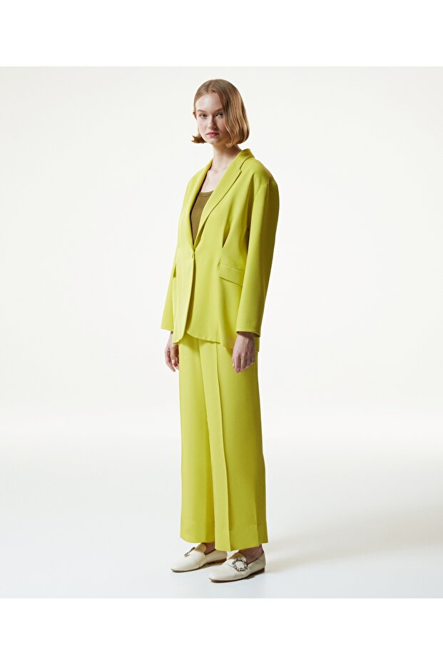 Kalhoty s vysokým pasem a širokými nohama - 3